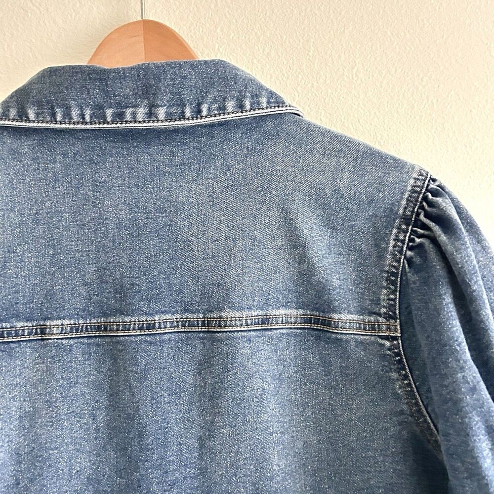 Celebrity Pink Denim Dress Juniors Size XXL Stretch Button Up Medium Wash - Picture 9 of 13